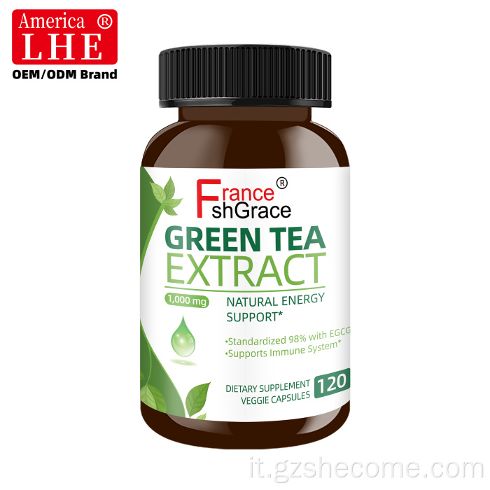 Shecome Estratto di tè verde Capsule Forza Energia naturale